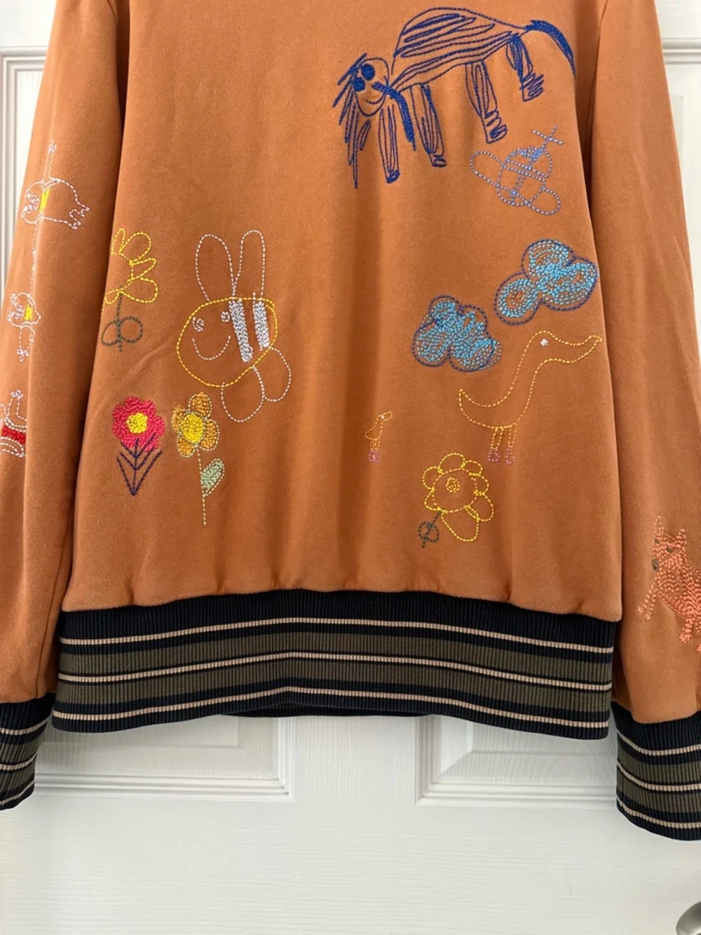 Vivienne Westwood Man Embroidered Crewneck Sweatshirt Orange SS16 Men's Medium